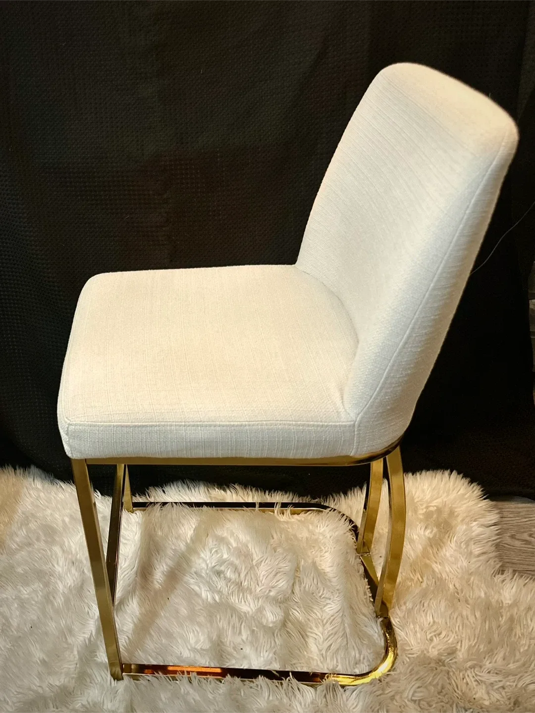 Gold and White Bar Stool image indicator(5)