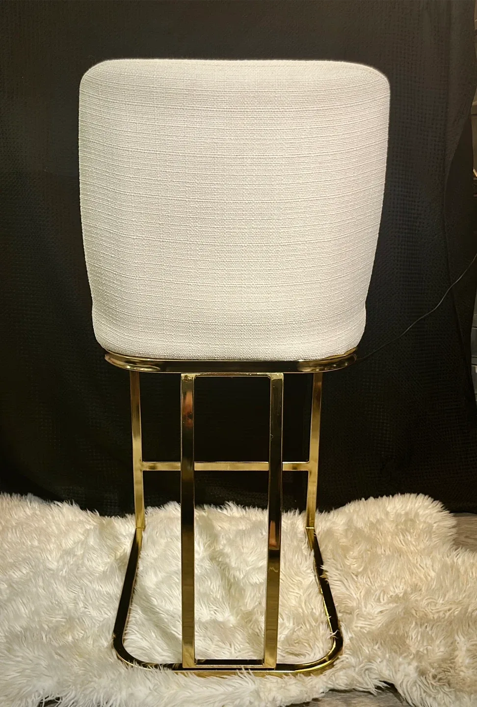 Gold and White Bar Stool image indicator(7)