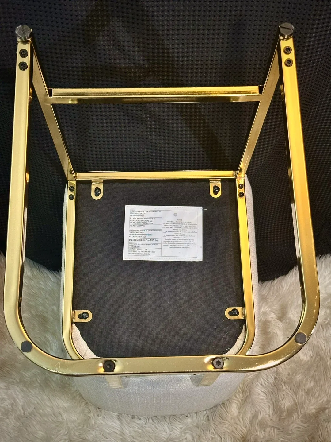 Gold and White Bar Stool image indicator(8)