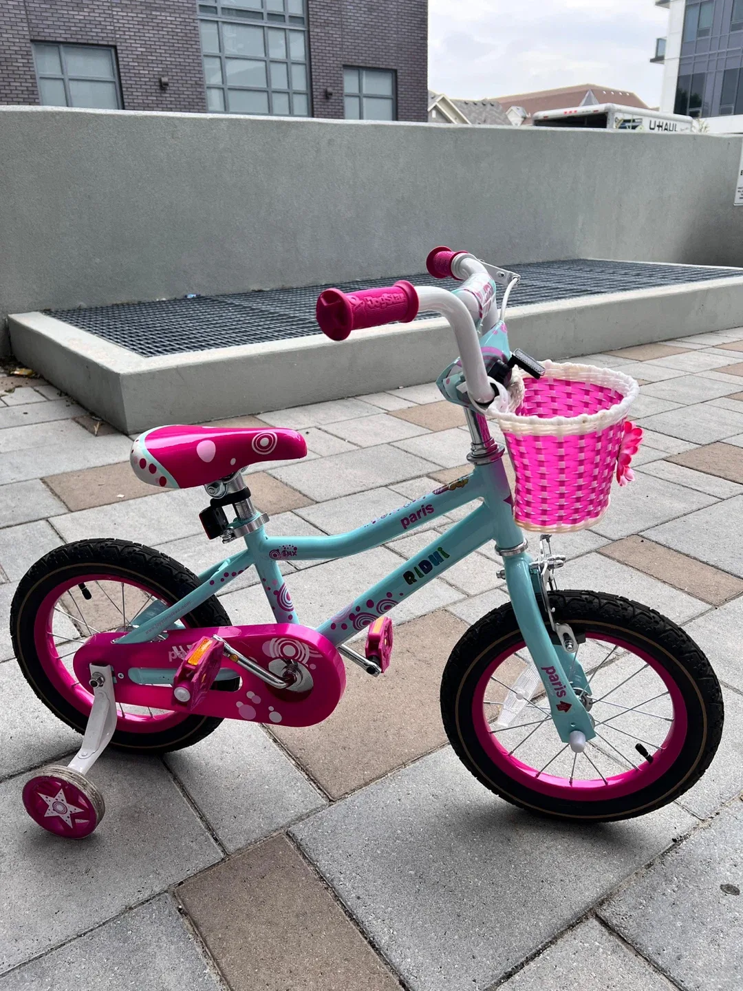 Ridley Paris 14" Kids Bike - Pink & Blue thumbnail