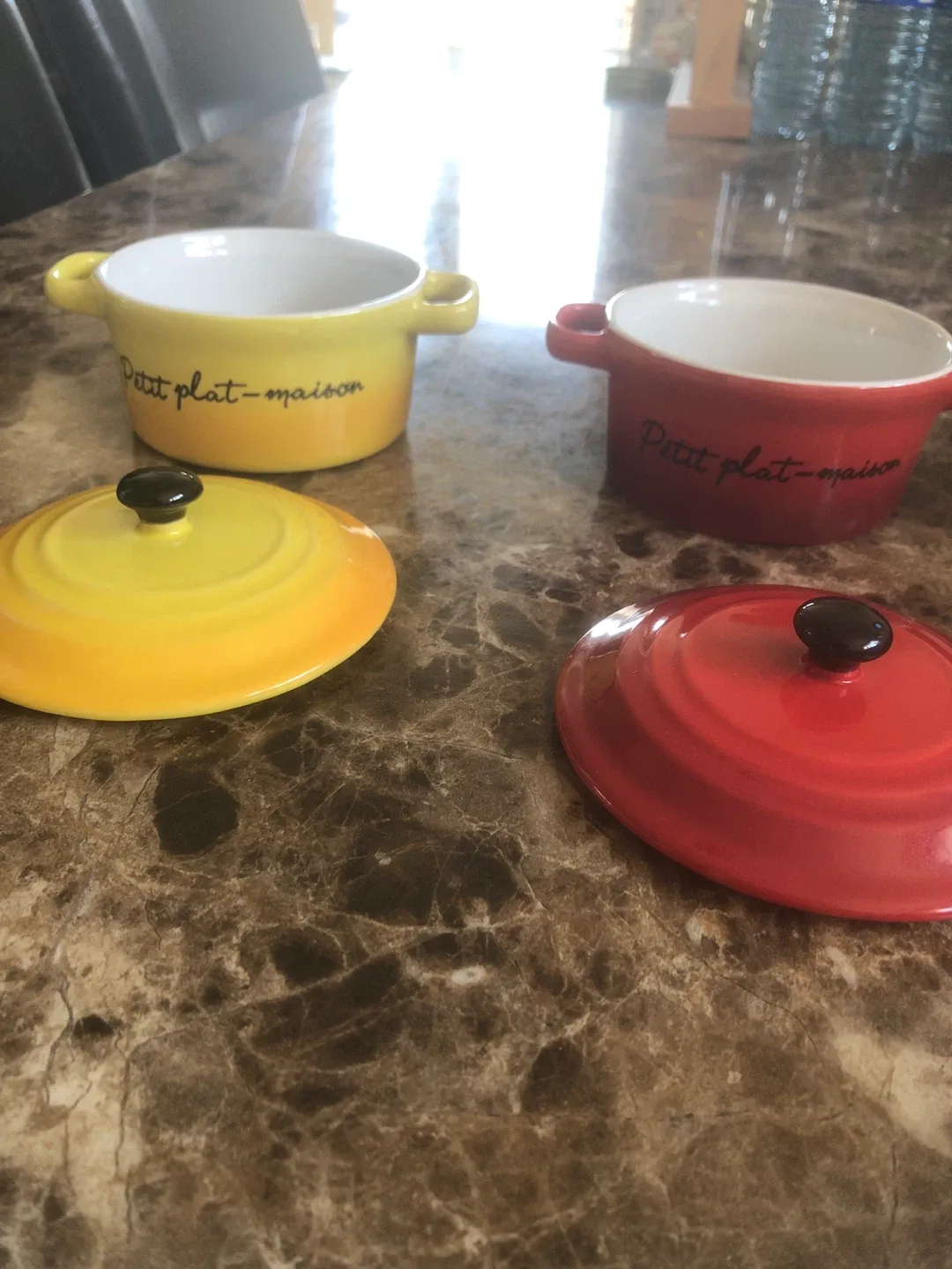 Petit Plat Maison Mini Casserole Dishes - Yellow & Red image indicator(4)
