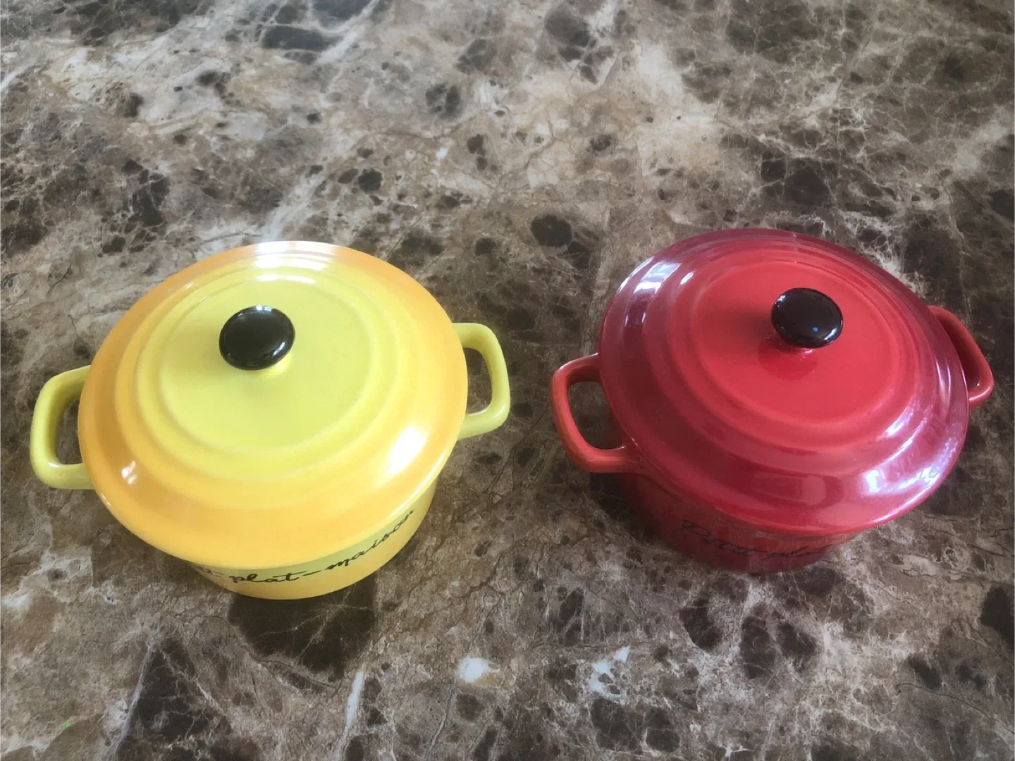 Petit Plat Maison Mini Casserole Dishes - Yellow & Red image indicator(2)