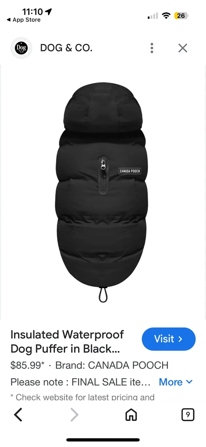 Canada Pooch Dog Puffer,Size 12 image indicator(3)