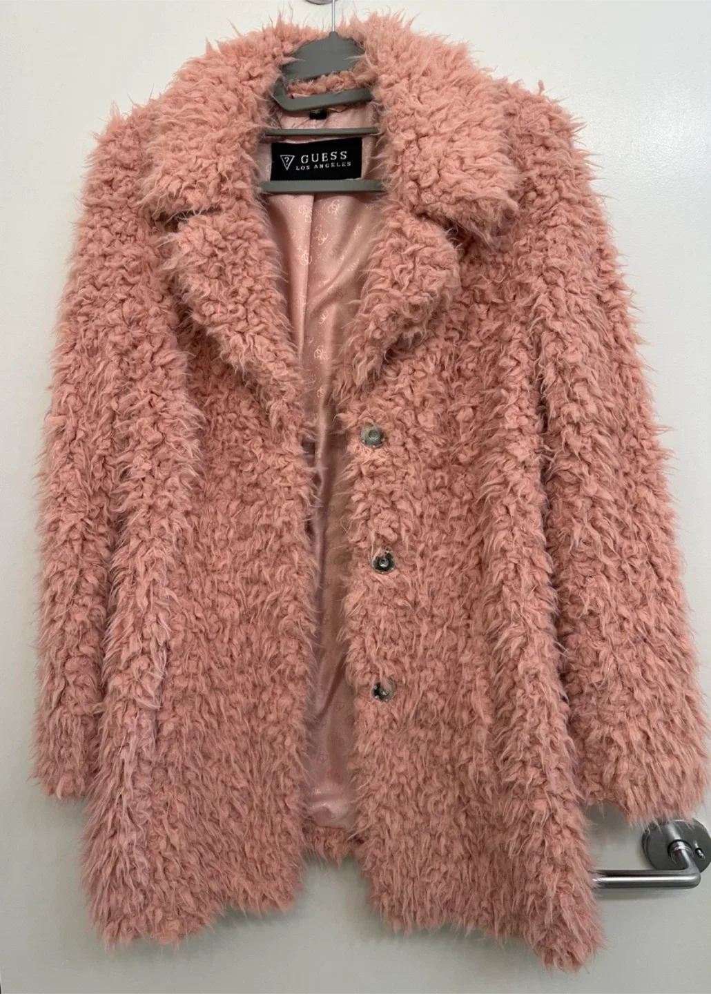 New Guess Pink Faux Fur Coat image indicator(2)