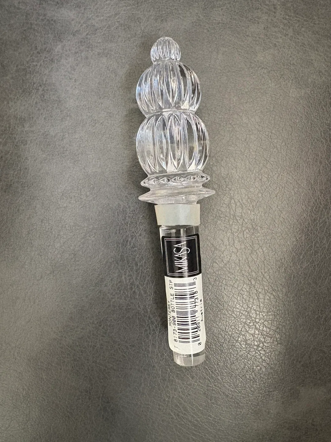 Mikasa crystal wine stopper new in box ret $115 image indicator(3)