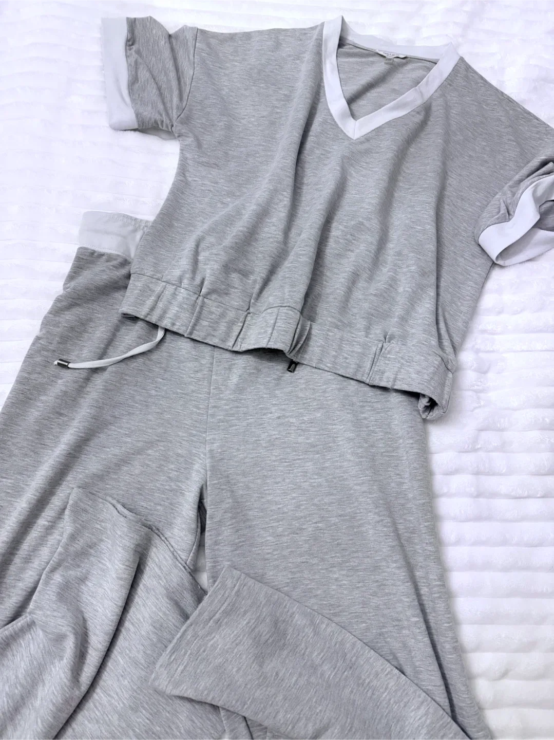 Cable & Gauge Grey Lounge Set - Top & Pants thumbnail