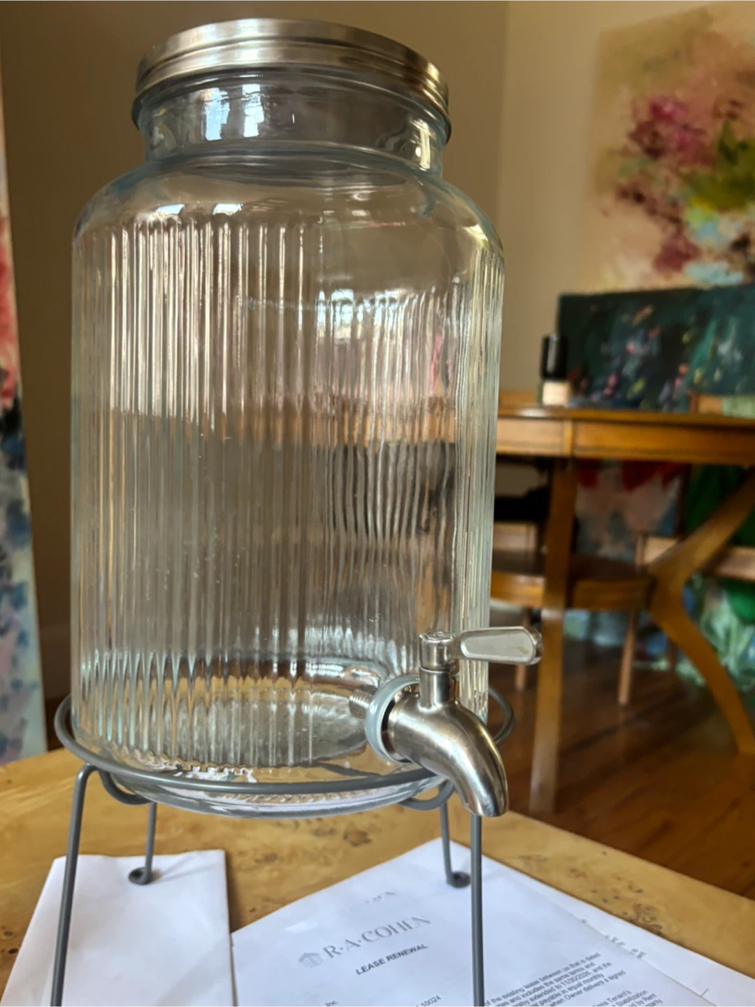 Glass Beverage Dispenser with Spigot - photo 2