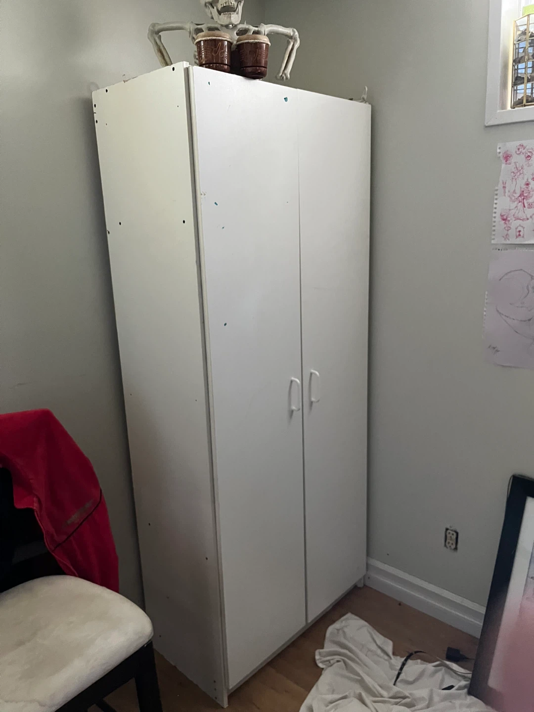 White Wardrobe Cabinet - photo 2