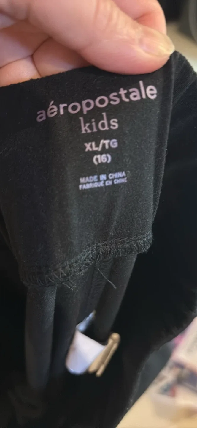 Aeropostale Kids Black Leggings XL image indicator(2)