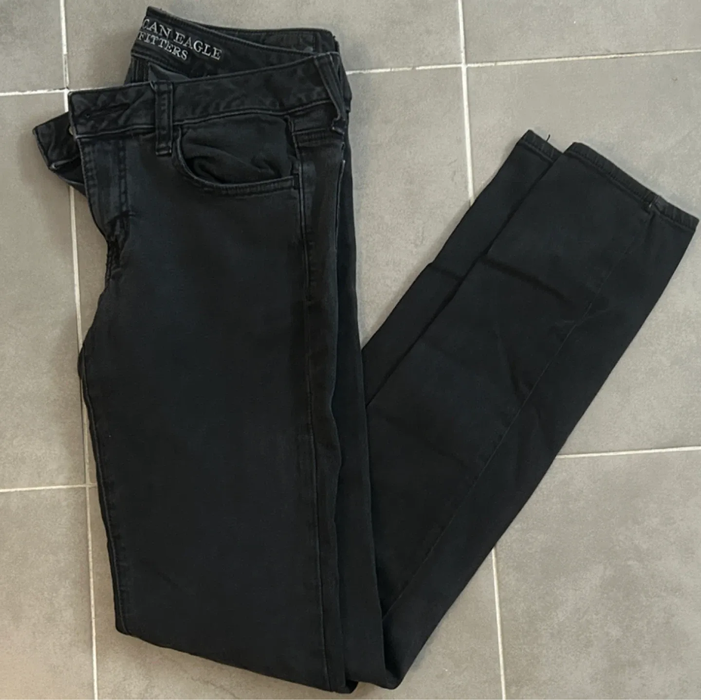 American Eagle Black Super Stretch Jeggings thumbnail
