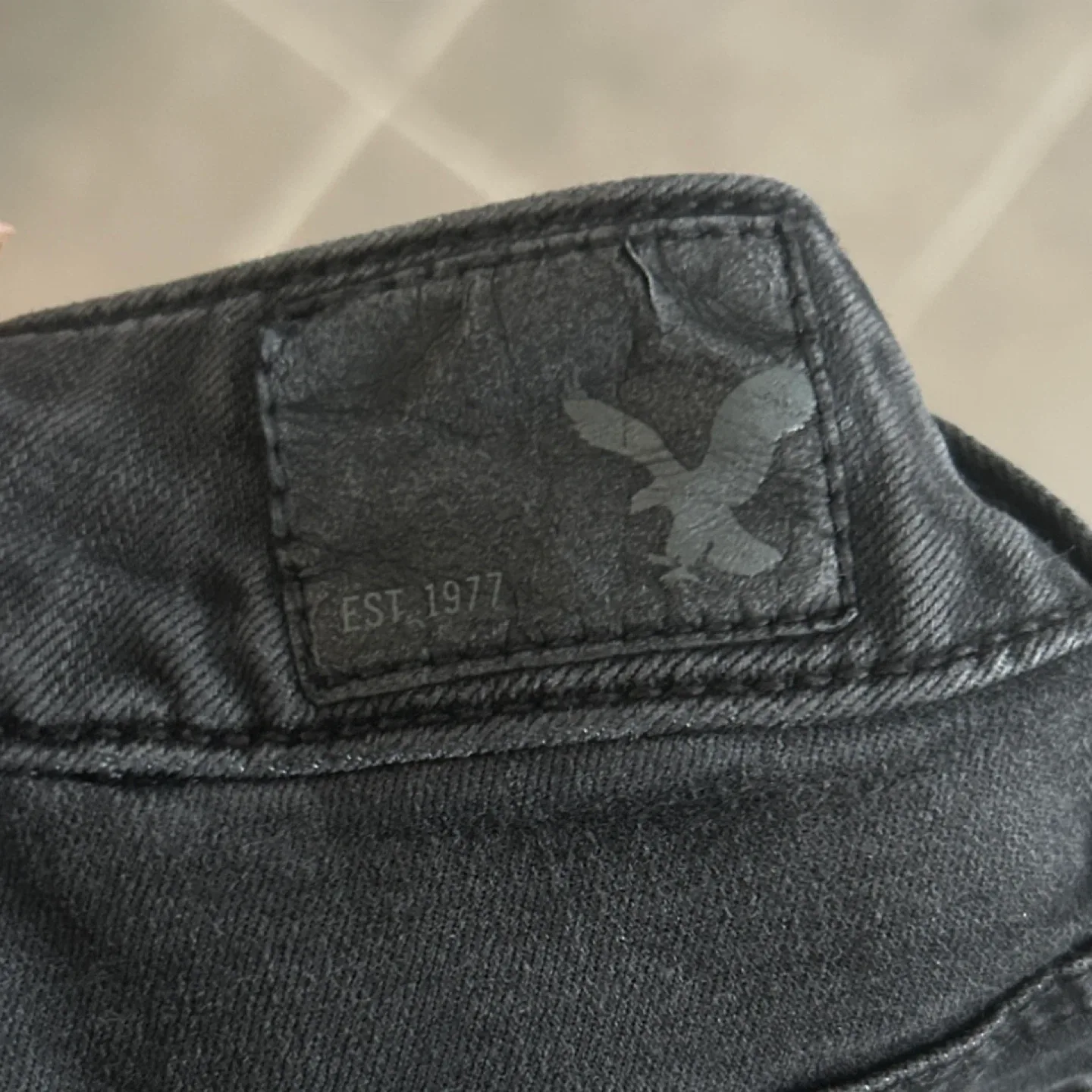 American Eagle Black Super Stretch Jeggings image indicator(4)