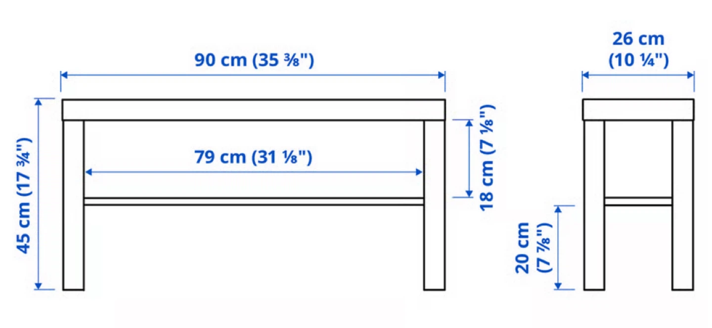 IKEA White 2-Tier Lack TV Stand - photo 2