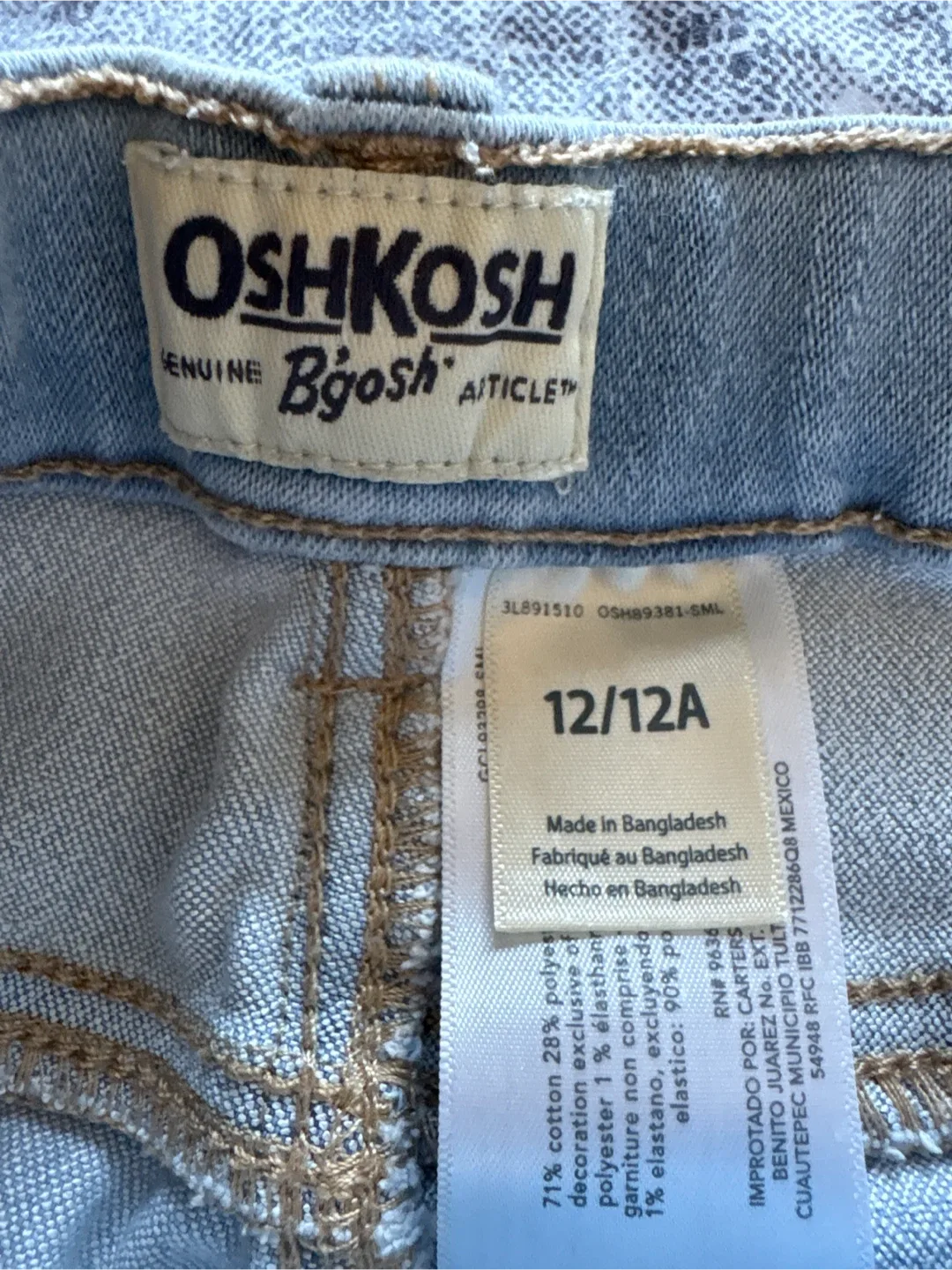 OshKosh Bgosh Denim Shorts - Size 12 image indicator(2)