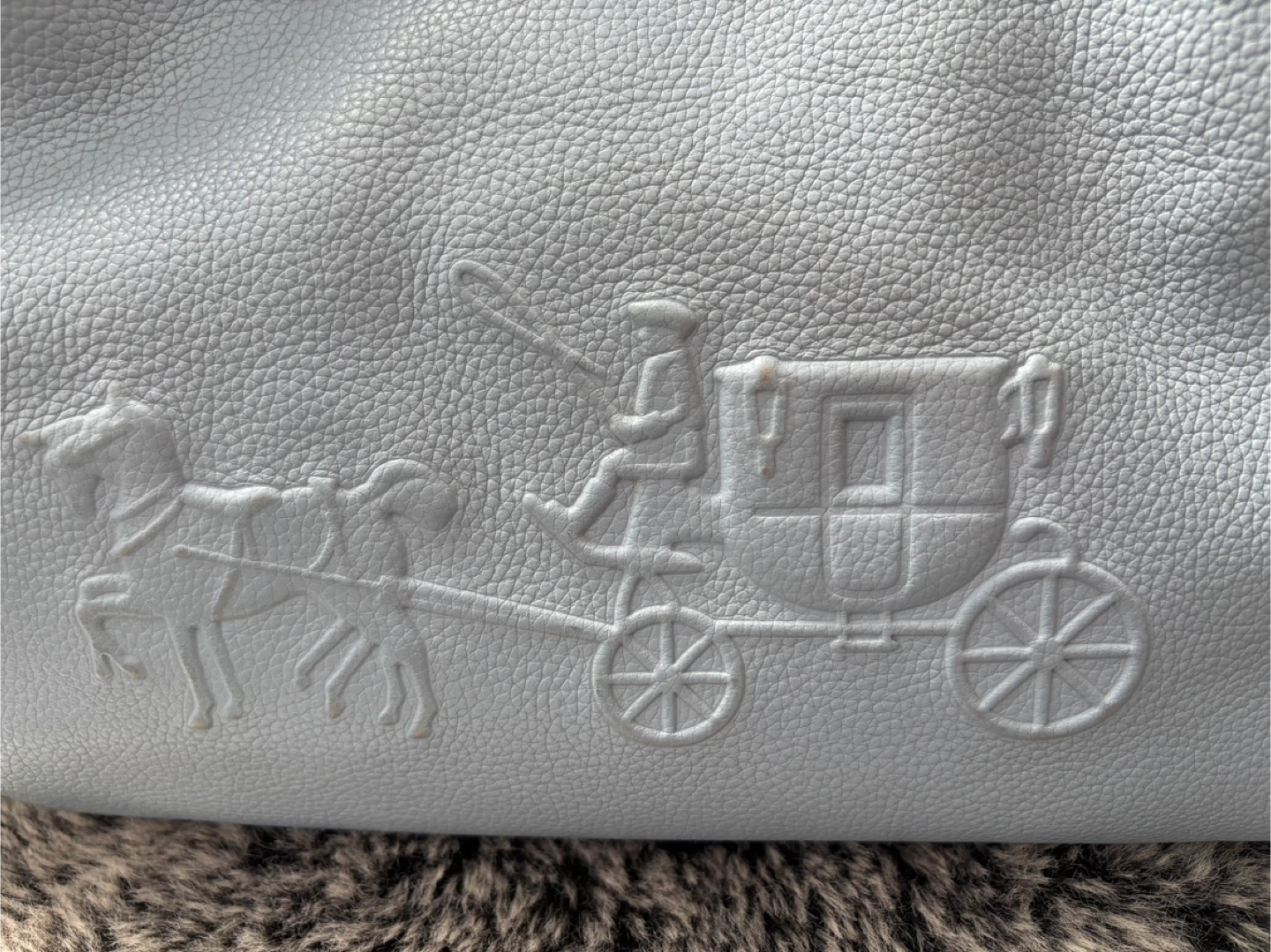 Coach Light Blue Leather Shoulder Bag
