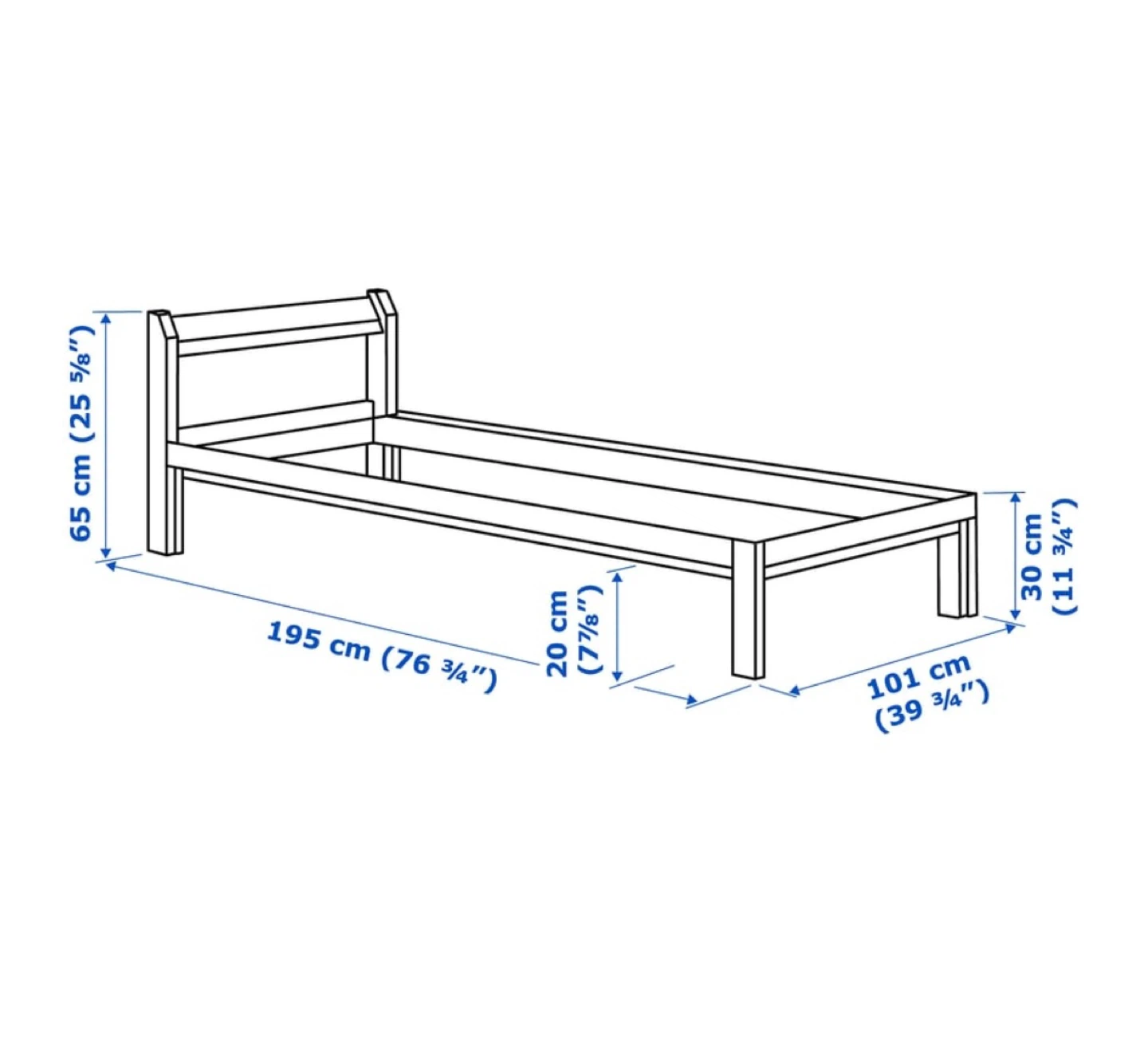 IKEA Tarva Single Bed Frame - Pine