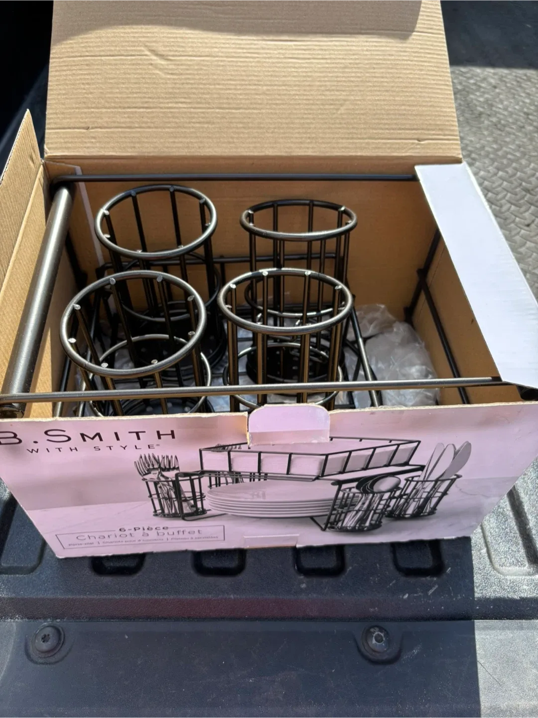 B. Smith 6-Piece Chariot Buffet Caddy - New in Box! image indicator(3)