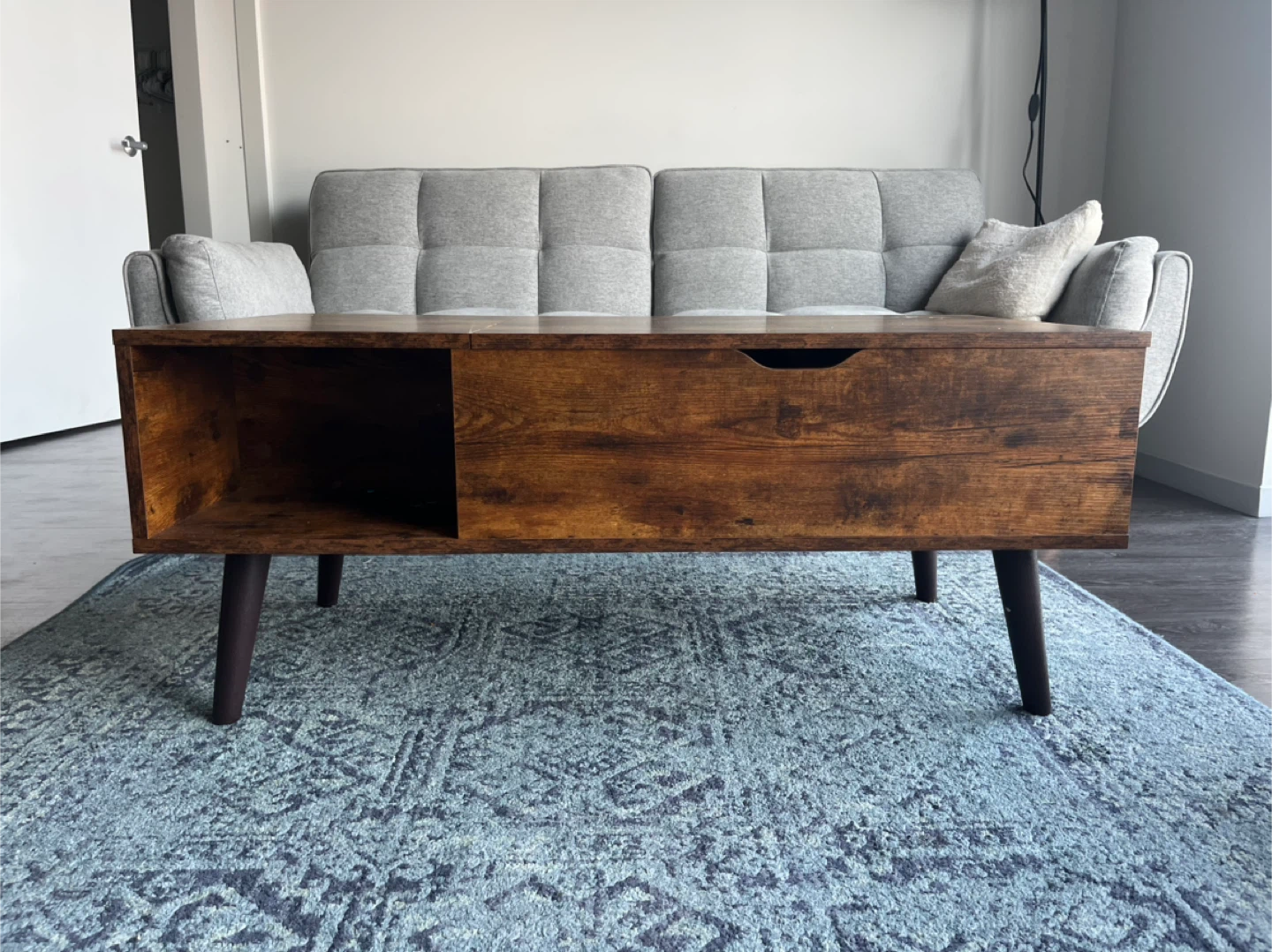 Lift Top Coffee Table - Rustic Brown