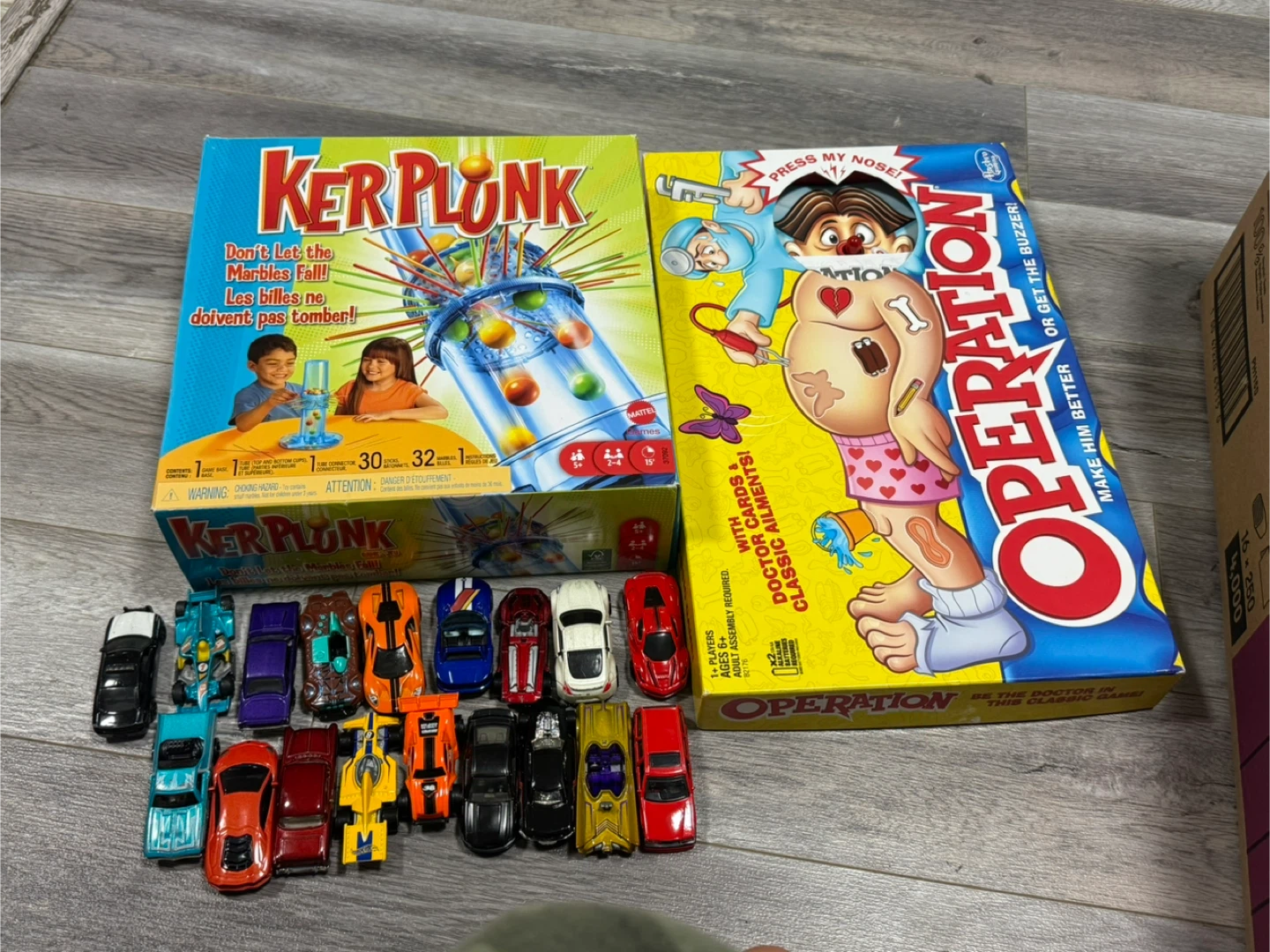 Free board games and hot wheels