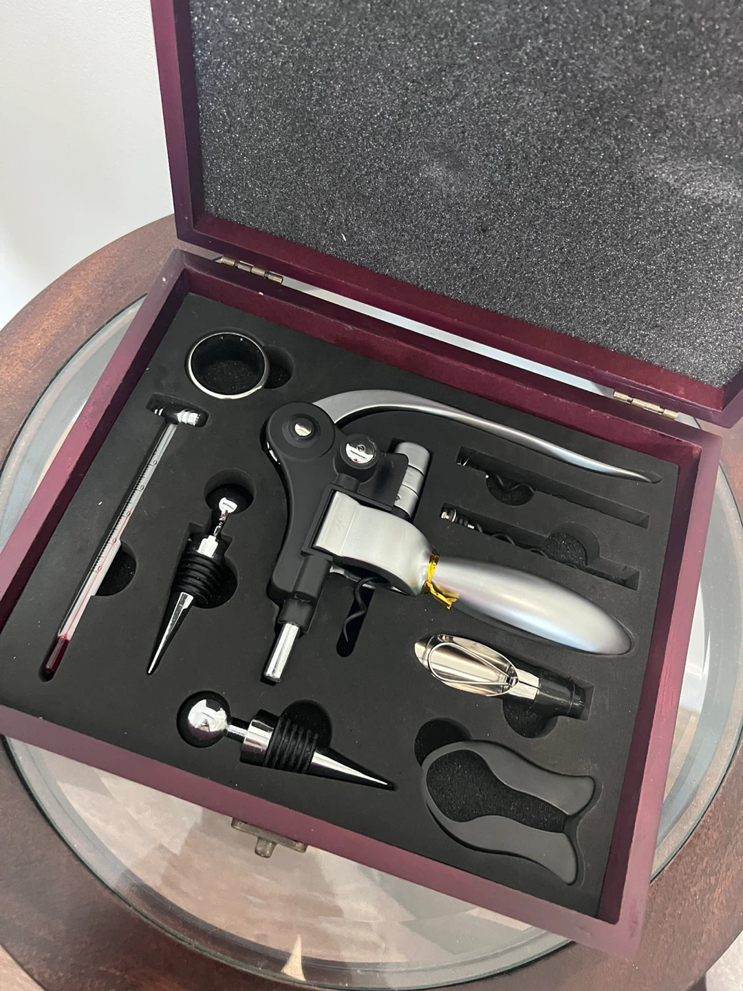 Corkscrew Bar Set in Wooden Box - photo 4