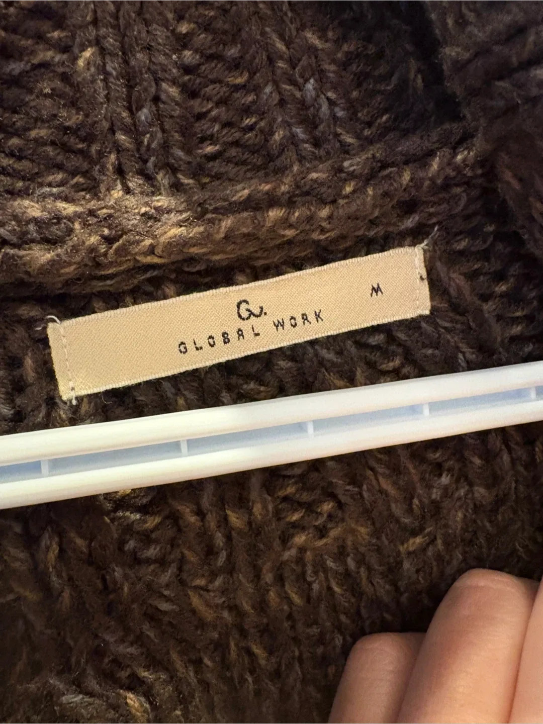Global Work Brown Knit Cardigan - Size M image indicator(2)