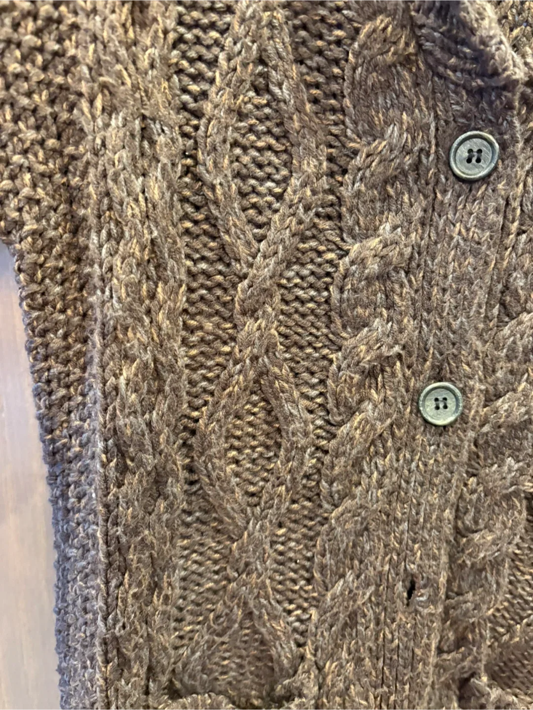 Global Work Brown Knit Cardigan - Size M image indicator(3)