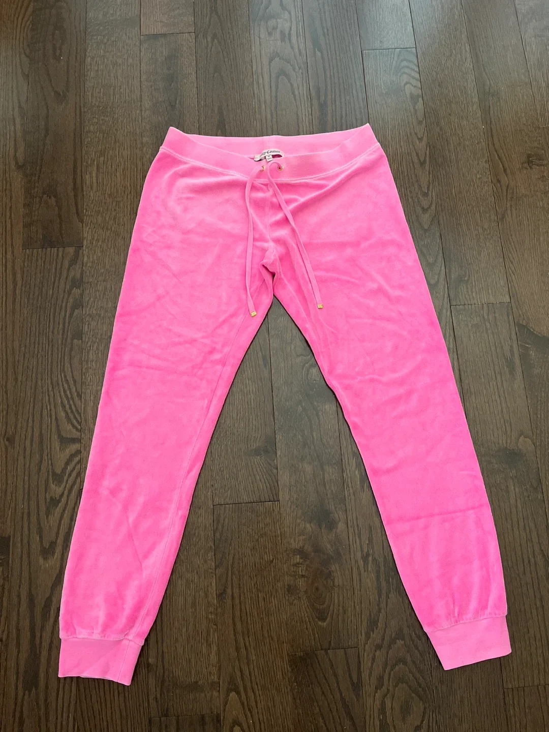 Juicy Couture Pink Velour Joggers - Size M thumbnail