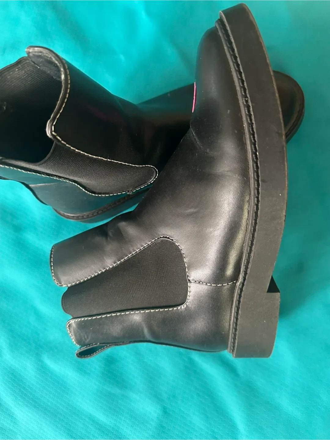 Black Leather Chelsea Boots, Size US 8.5 thumbnail
