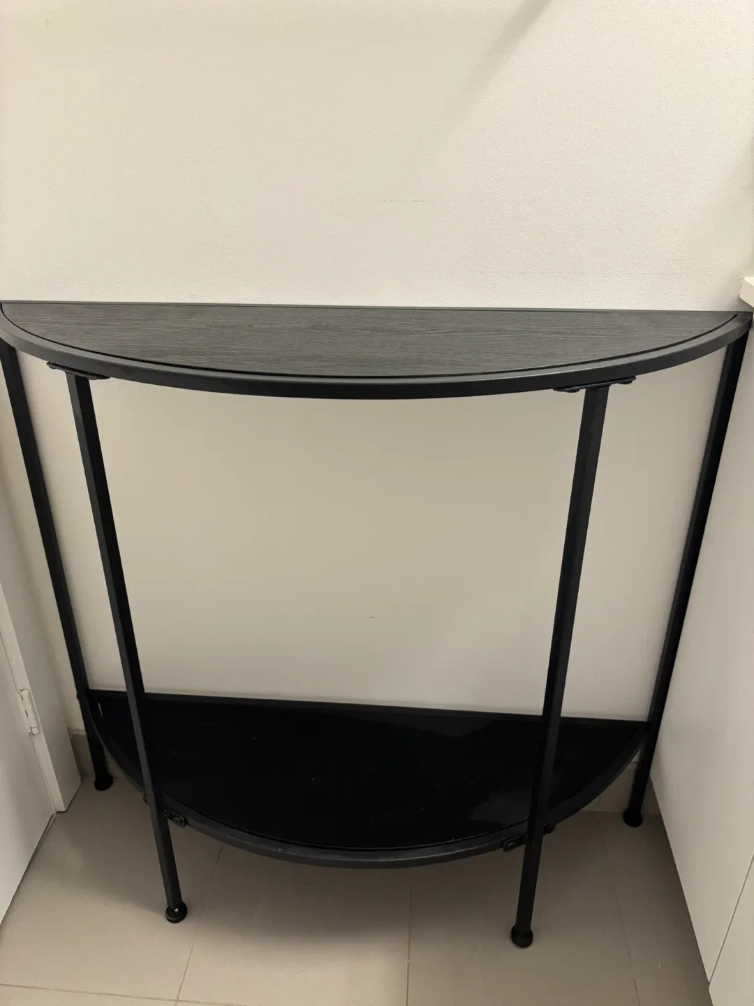 Black Half Moon, metal Console Table thumbnail