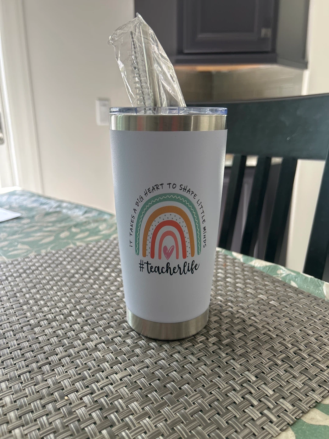 Teacherlife Tumbler with Straw