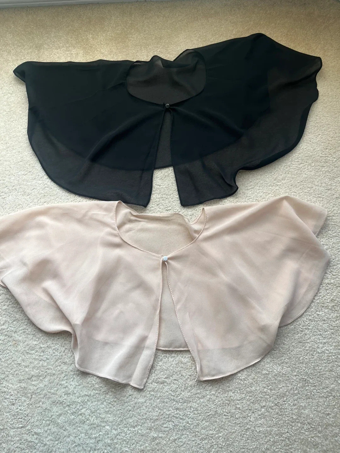 Two Bolero Shrugs - Black & Beige image indicator(3)