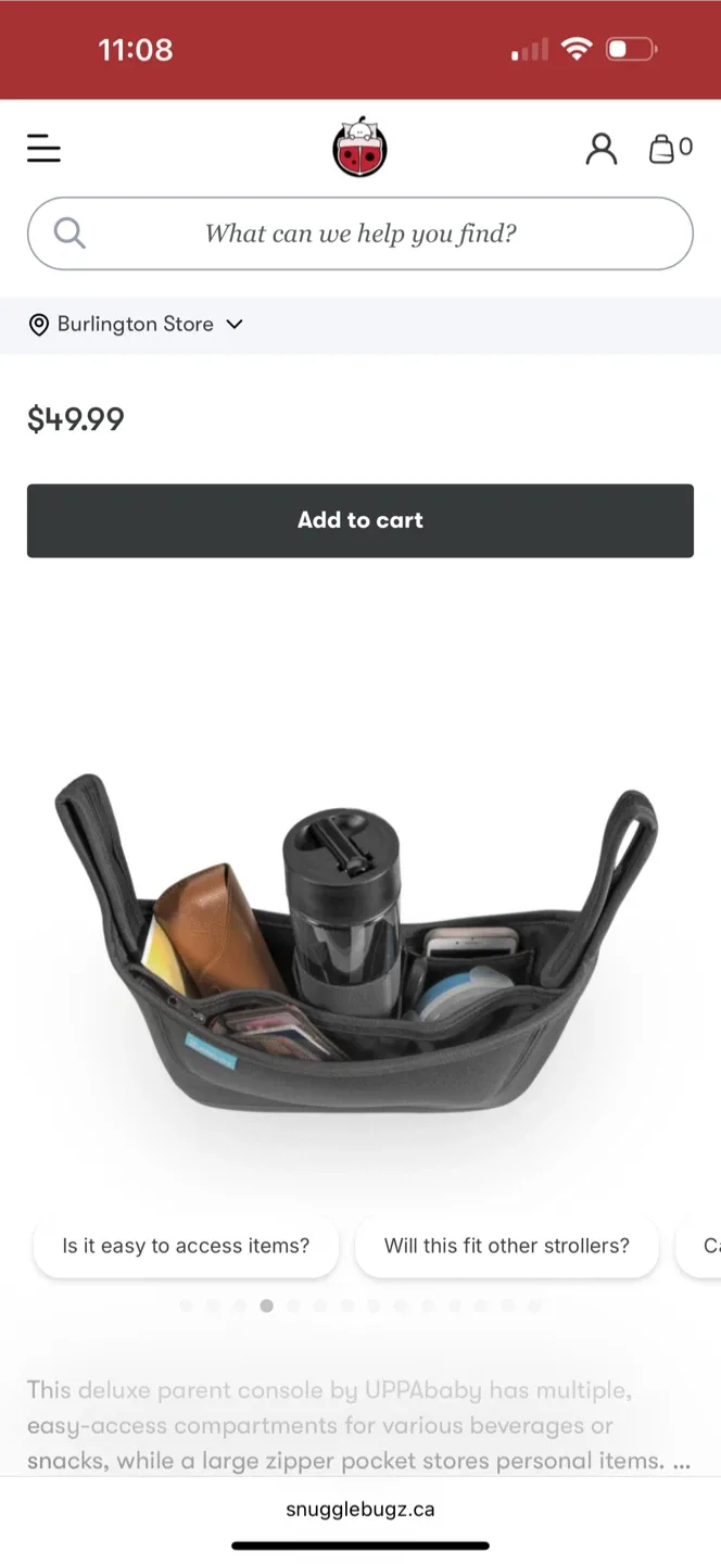 Uppababy stroller organizer EUC retail $60 image indicator(5)