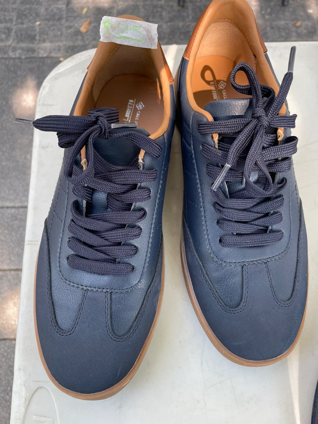 Call It Spring Blue Leather Sneakers thumbnail