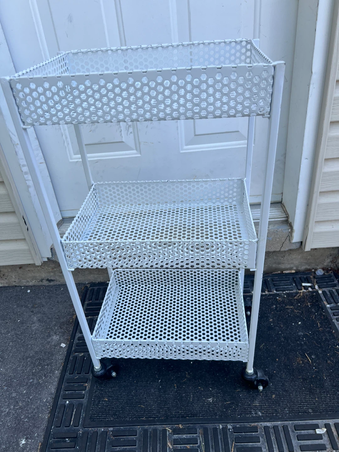 White Rolling Cart - 3 Tier