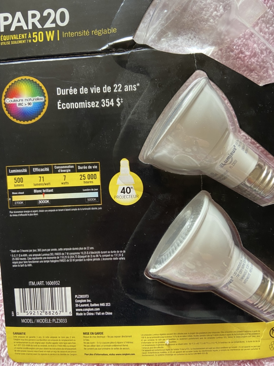 LUMINUS DEL PAR20 50W LED Bulb