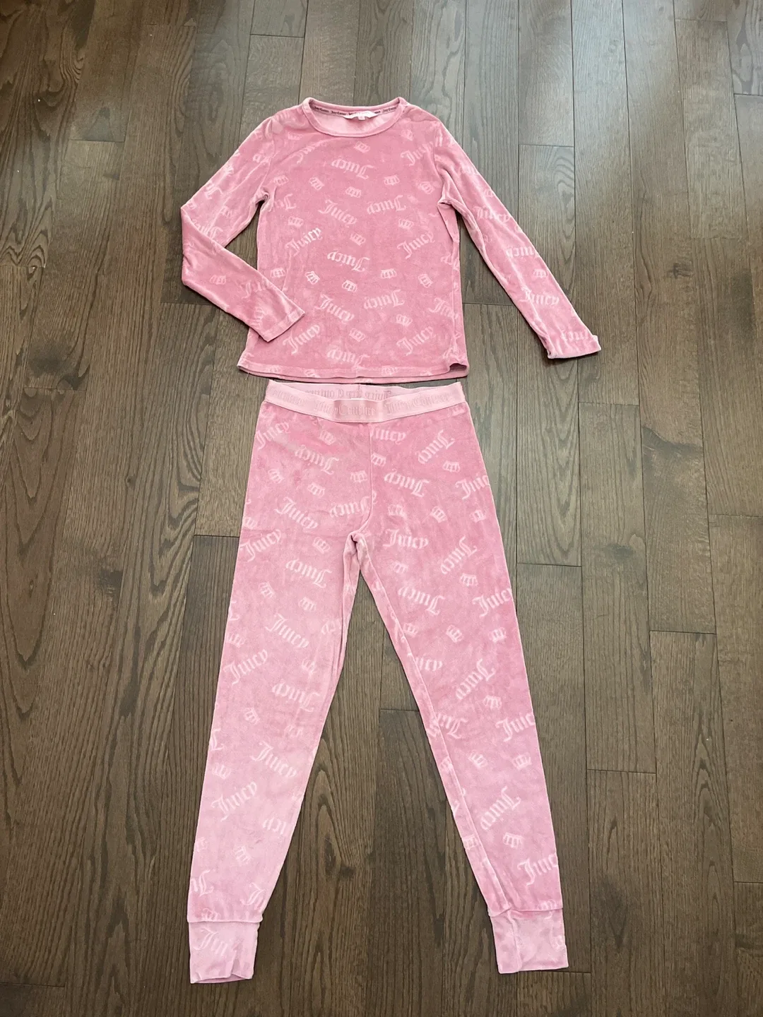 Juicy Couture Pink Velour Sleepwear Set - Size M thumbnail