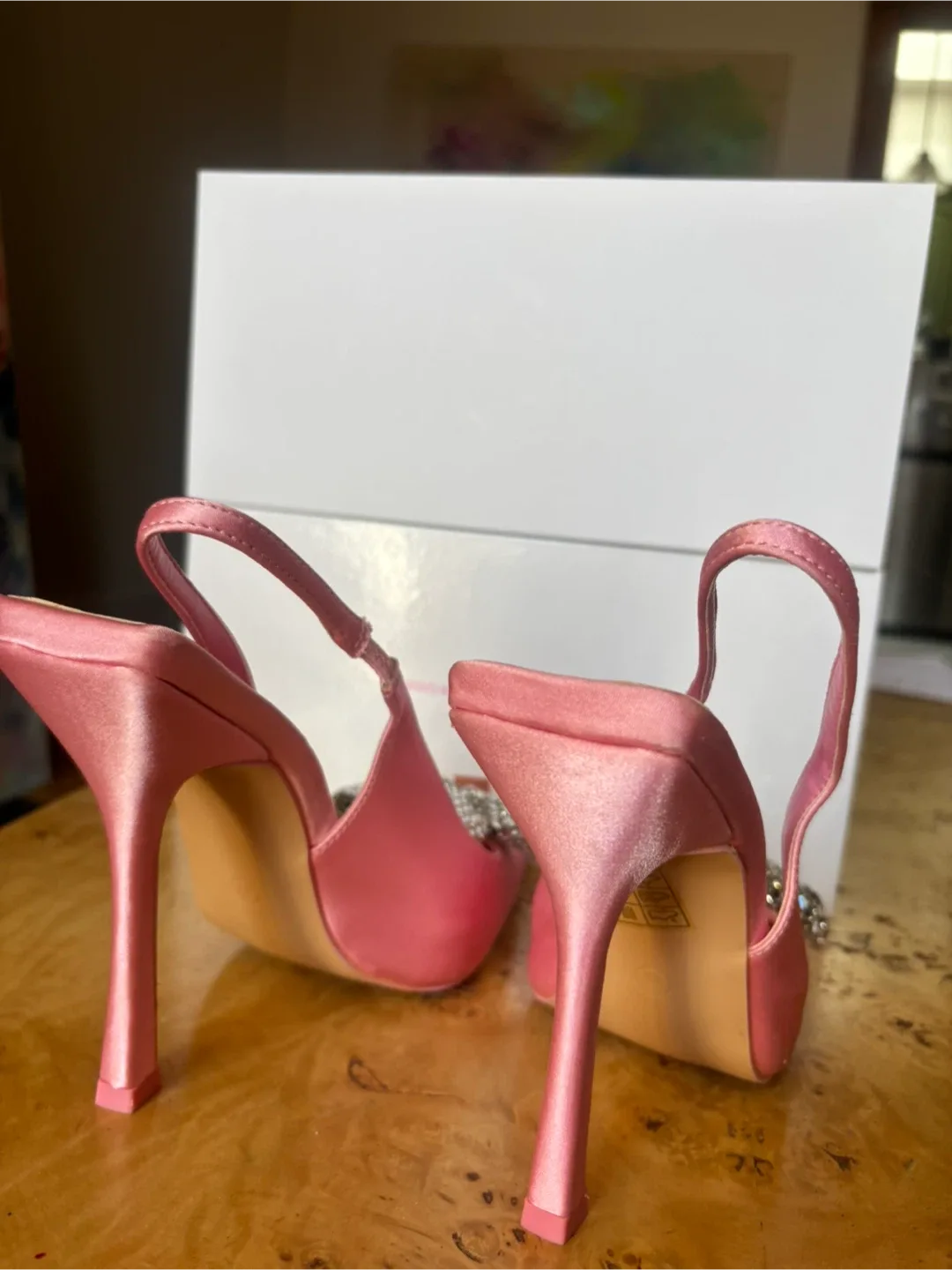 girlie bow Pink Heels Size 9 image indicator(5)