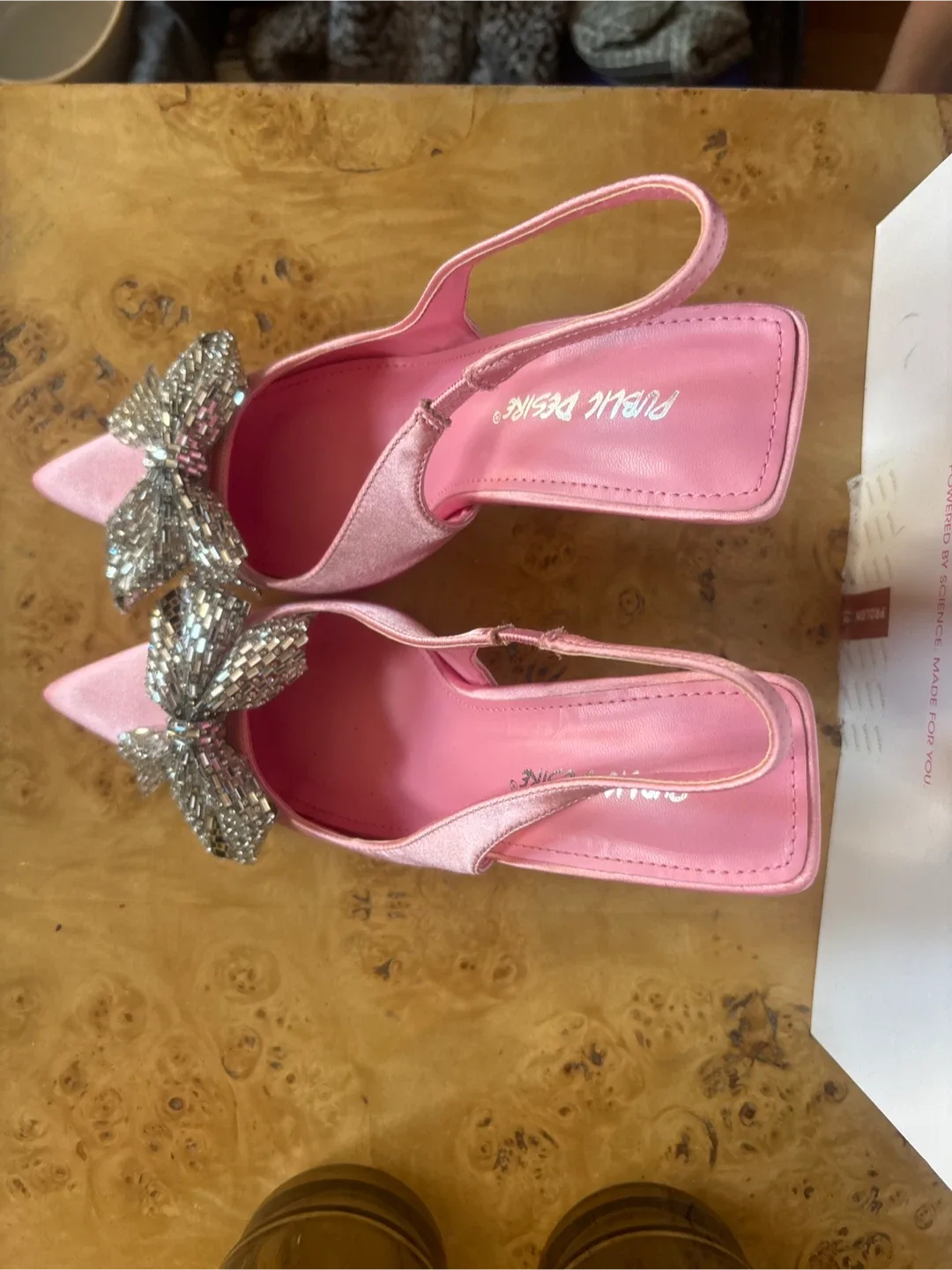 girlie bow Pink Heels Size 9 image indicator(9)