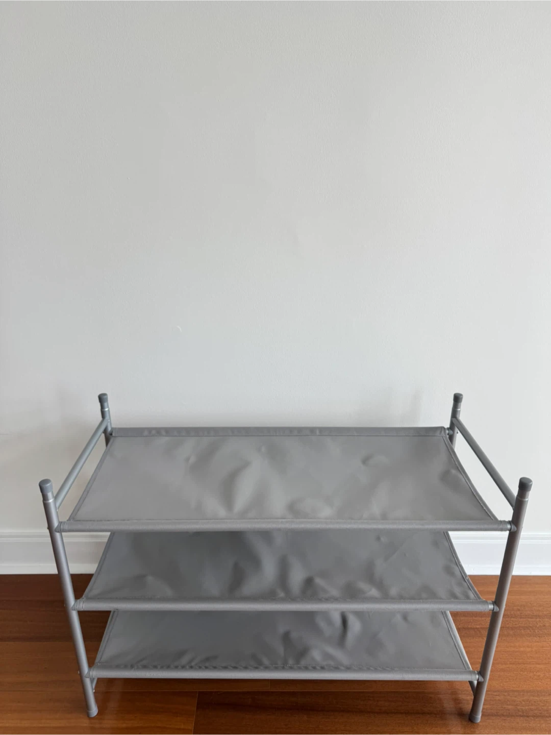 Stackable Ease 3-Tier Shoe Rack, Grey - photo 4