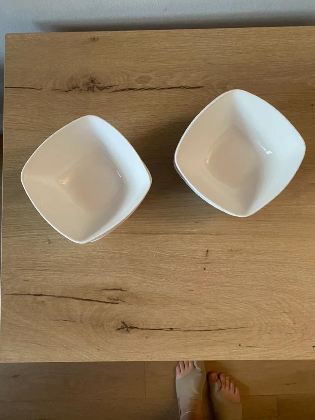 Set of 6 White Square Bowls image indicator(2)