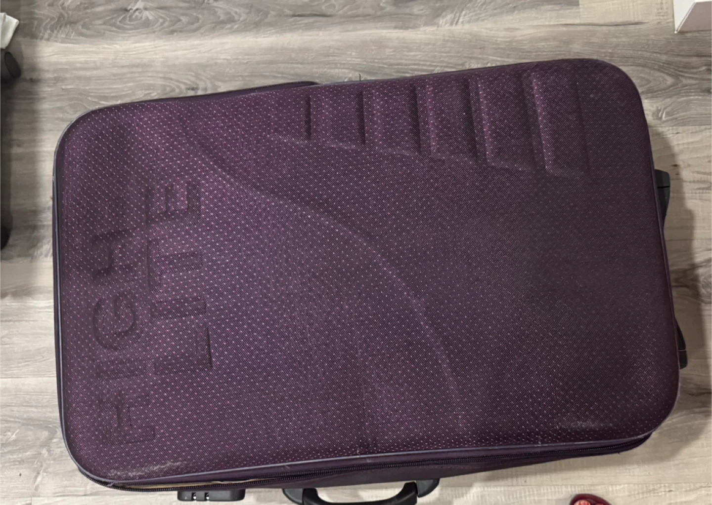 Highlite Purple Suitcase Checked Luggage