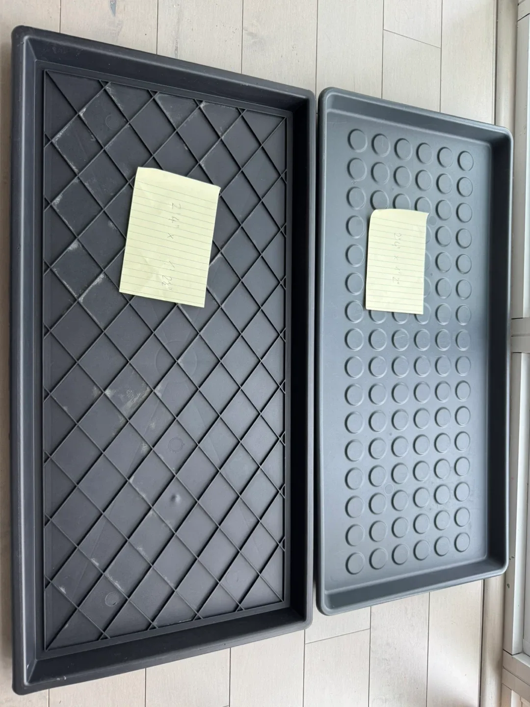 Two Grey Plastic Trays thumbnail