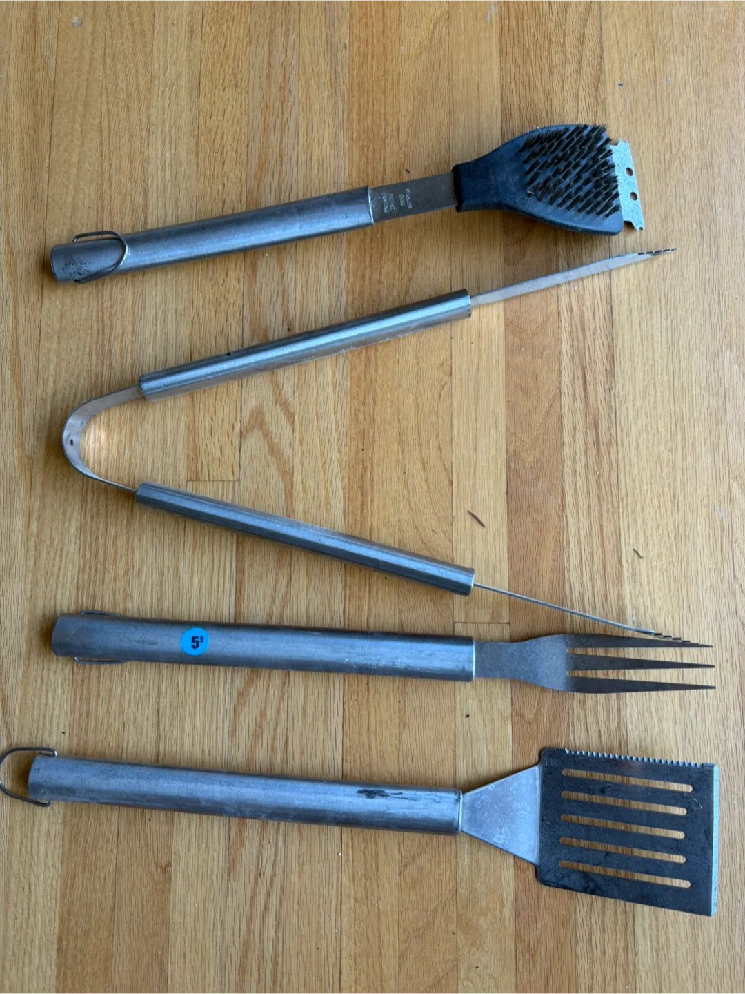 BBQ Tool Set - Spatula, Fork, Brush, Tongs thumbnail