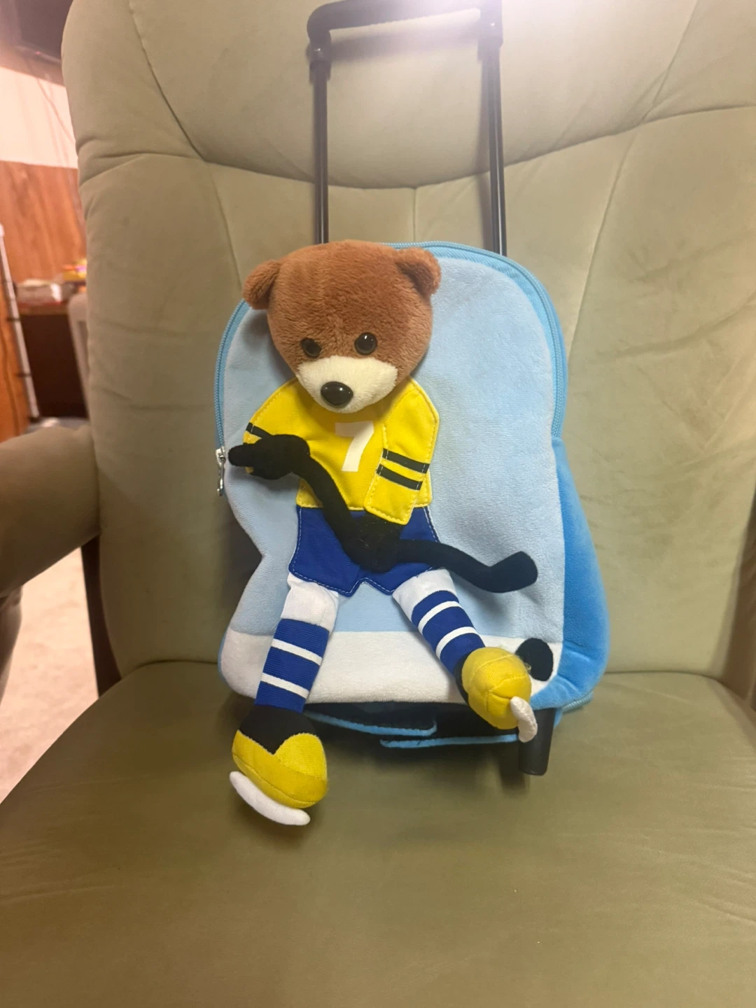 Kids' Plush Rolling Backpack