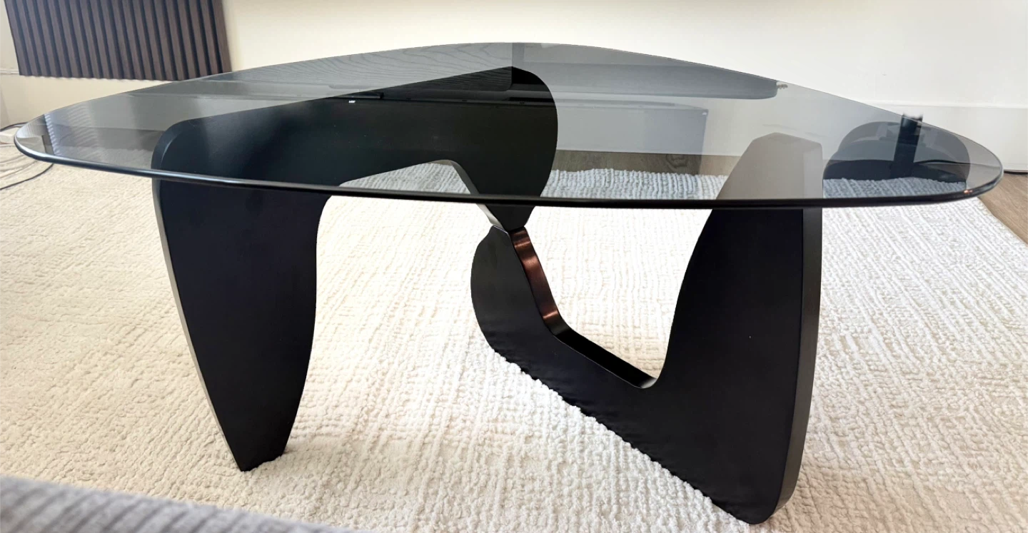 Coffee Table - Black Base, Smoked Glass Top - photo 2