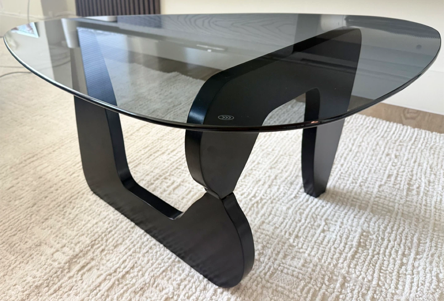 Coffee Table - Black Base, Smoked Glass Top - photo 3