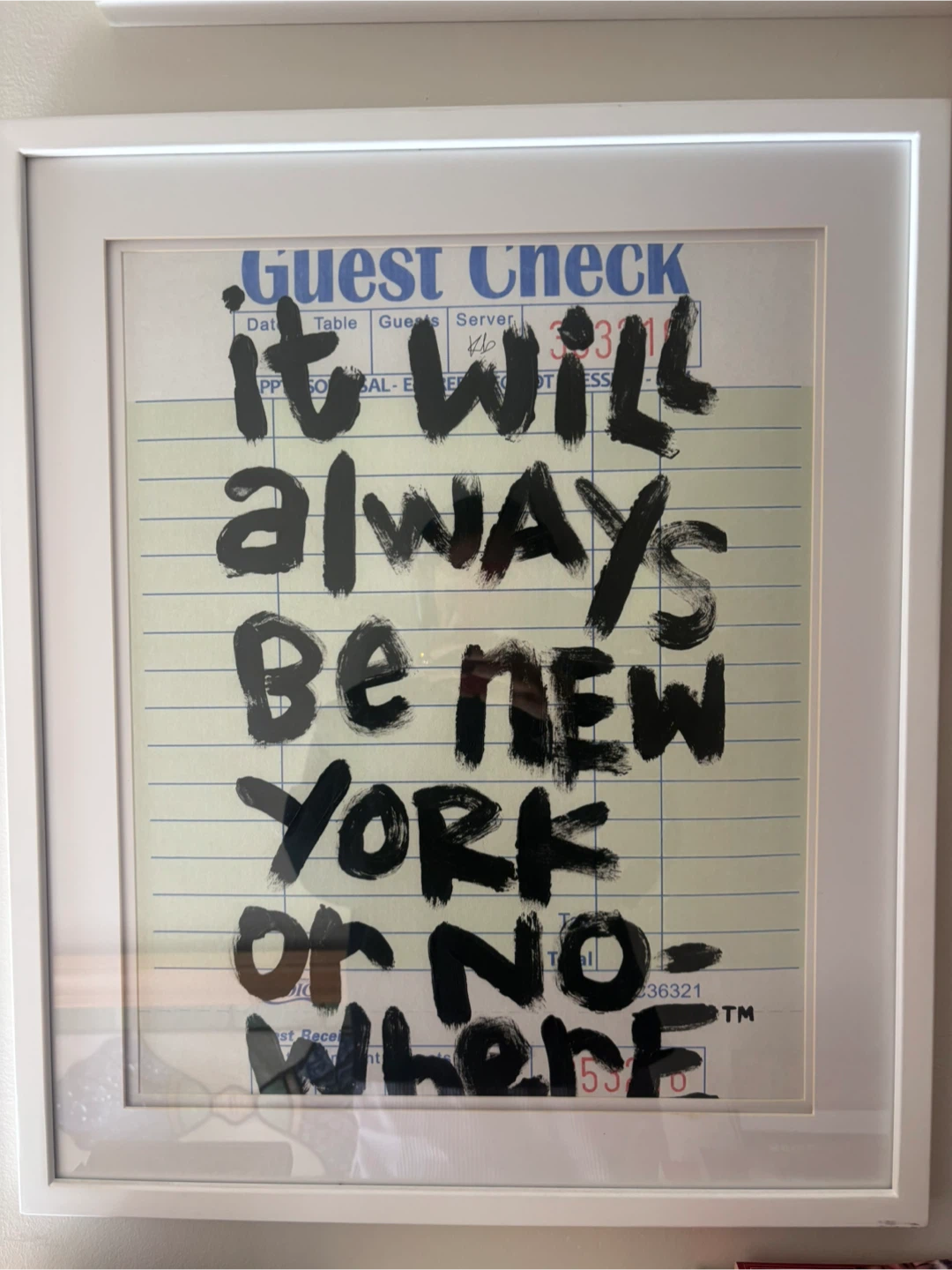Framed "It Will Always Be New York" Art