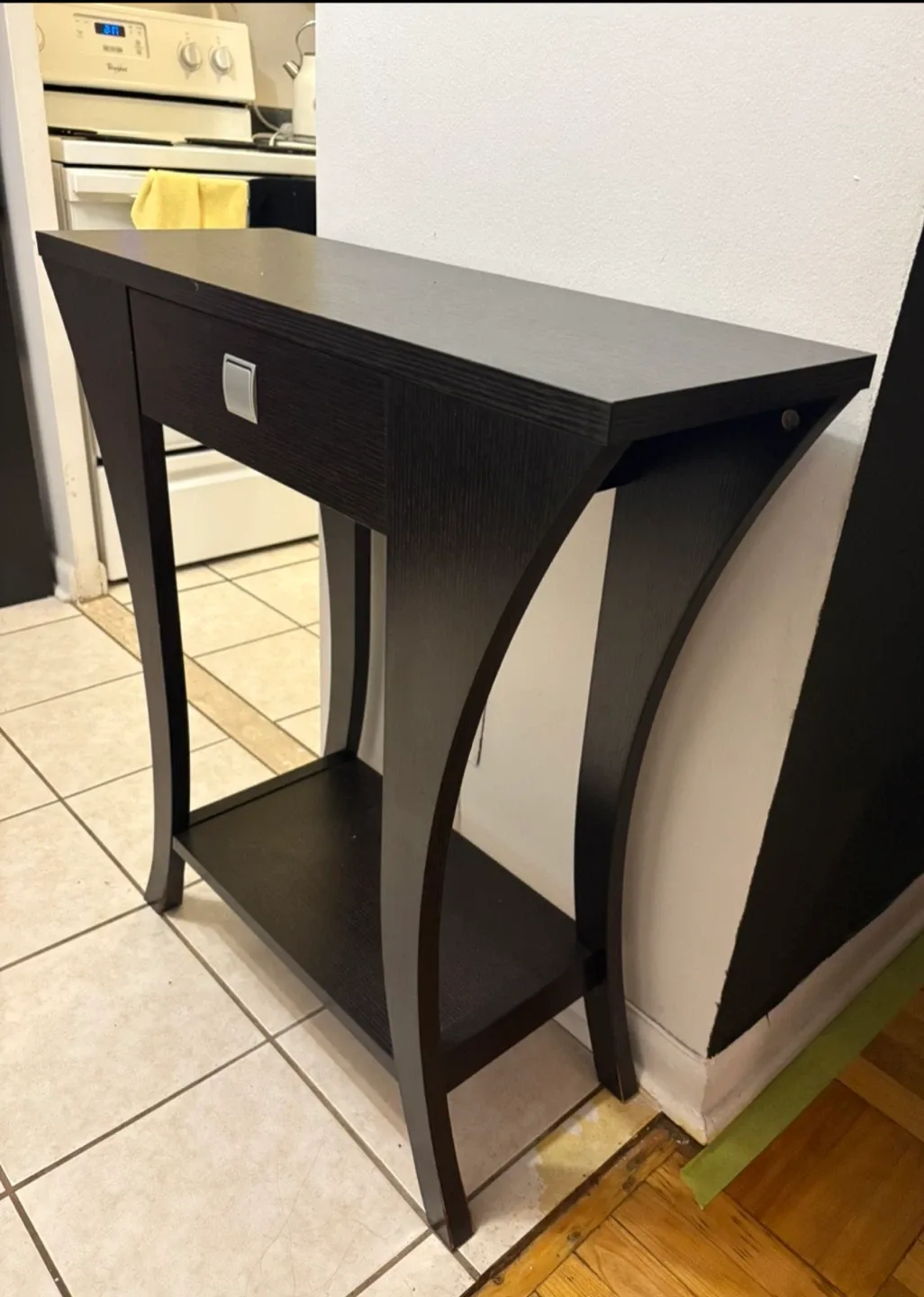 Dark Brown Console Table with Drawer thumbnail