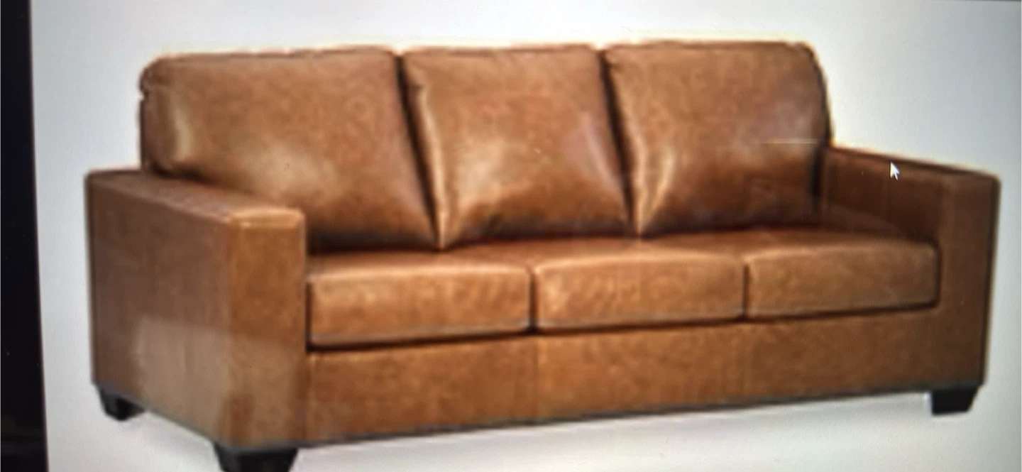 Brown Leather Sofa - Great Condition! - photo 3