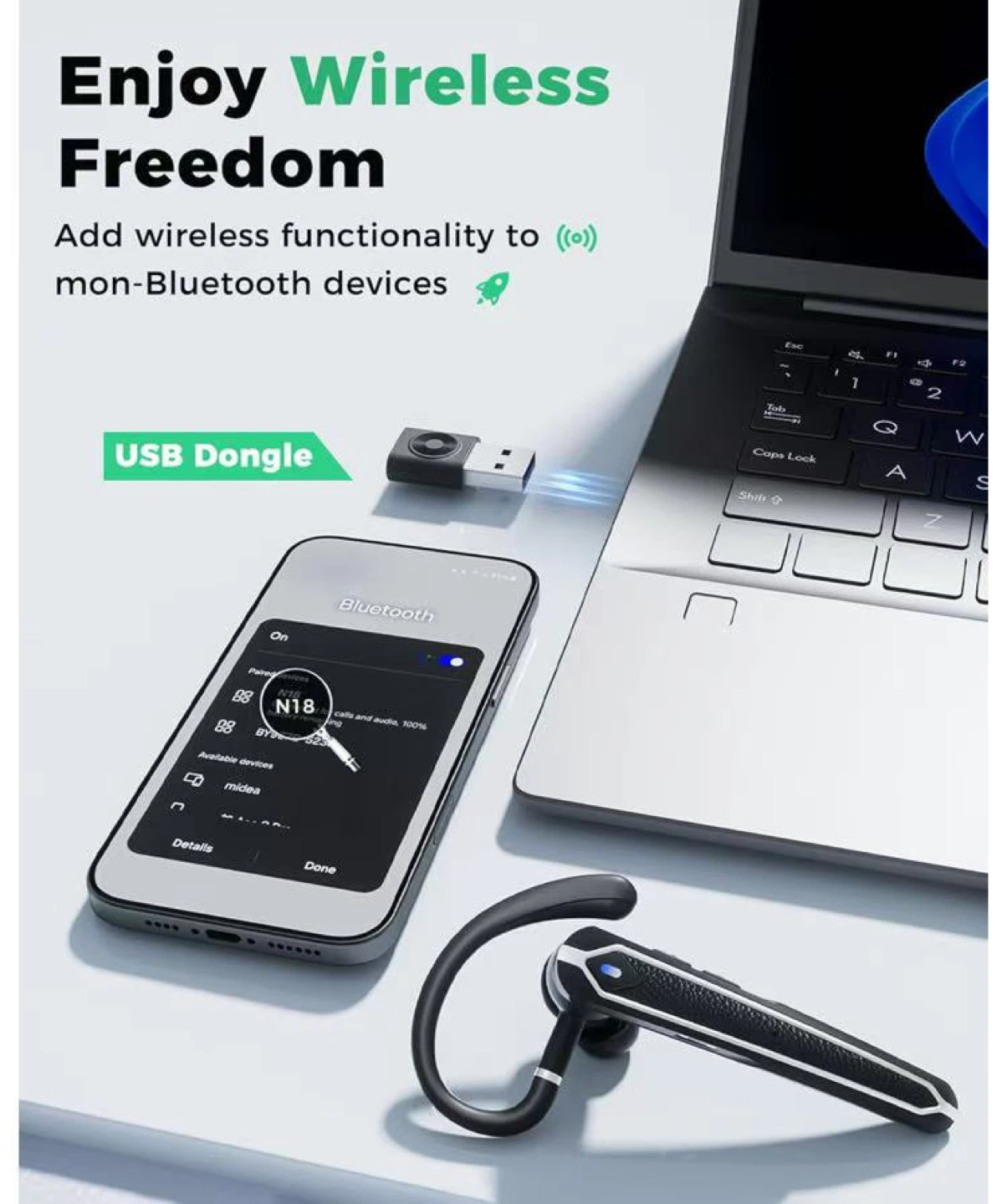 Eigsupi N18 Bluetooth 5.4 Headset - photo 2