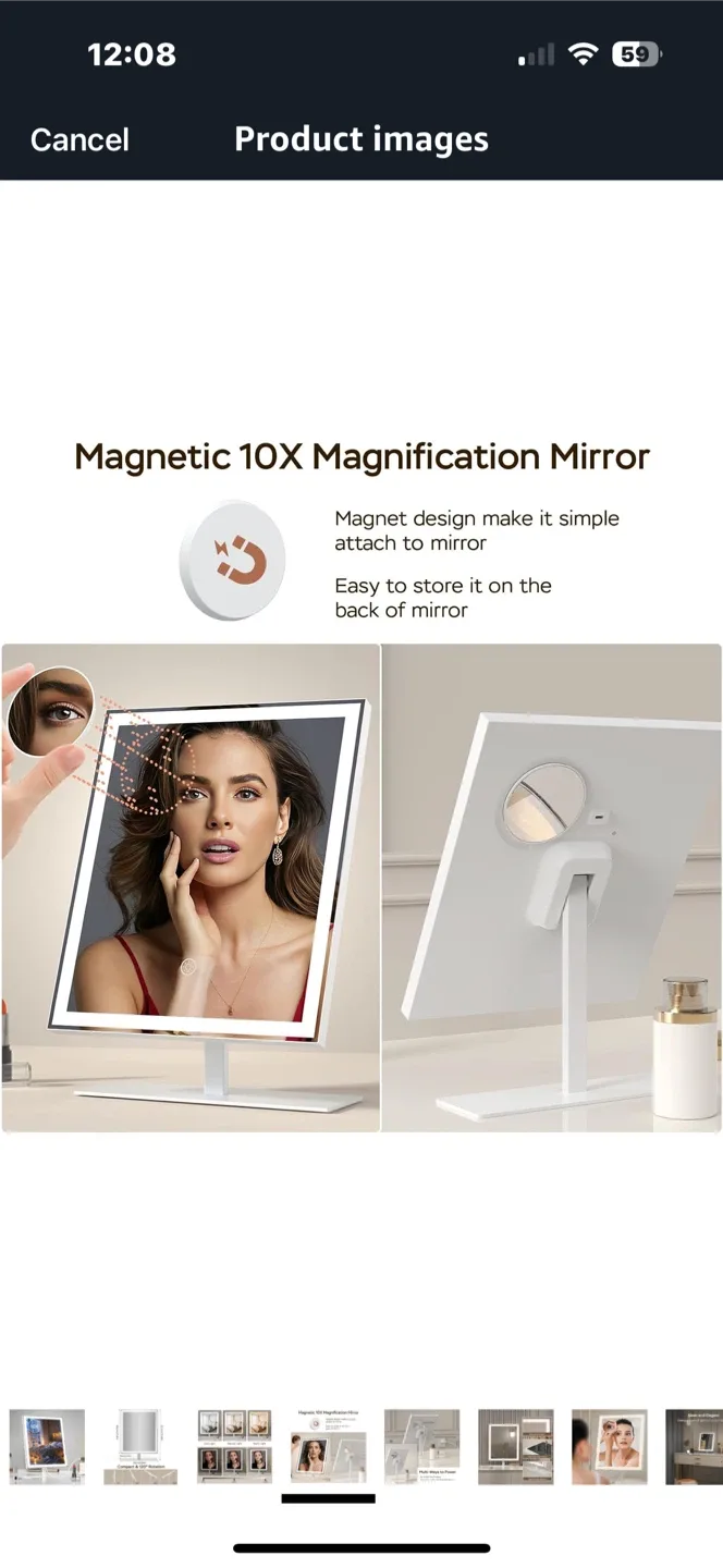 LED Lighted Makeup Vanity Mirror thumbnail
